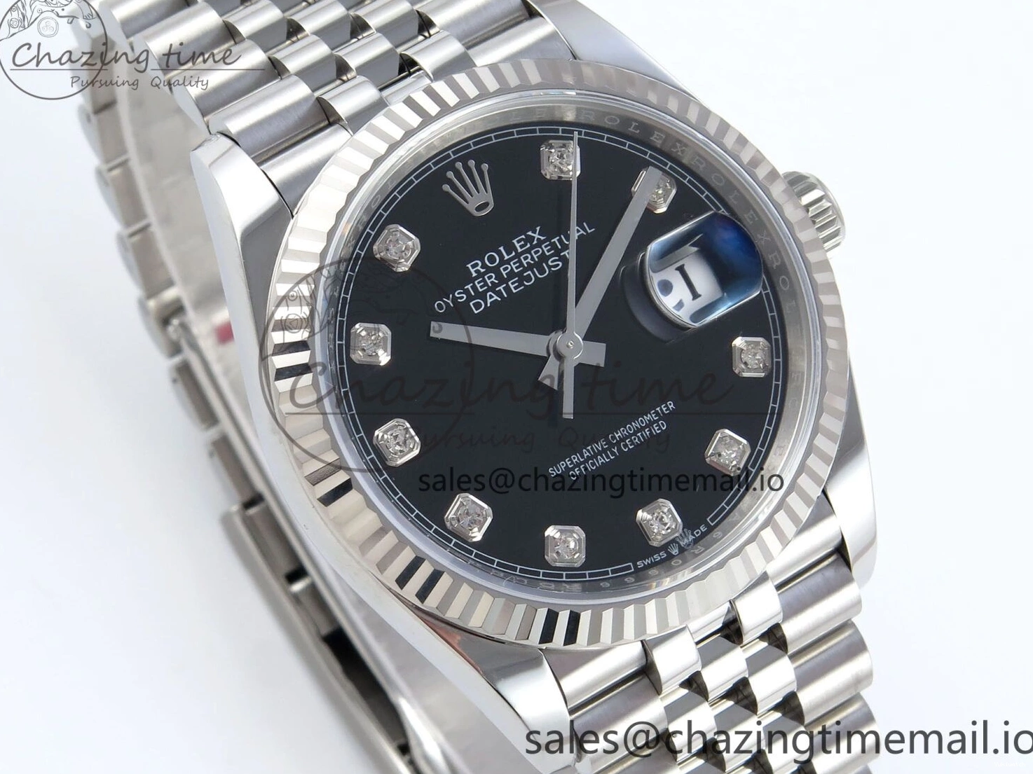 36 A3235 Jubilee 126234 EWEF Dial Best Black DateJust Diamonds Bracelet Edition on 0227